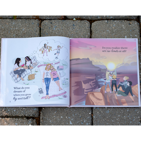 Interior pages for Just Be You a Book for Give Her Courage Focused on confidence for girls