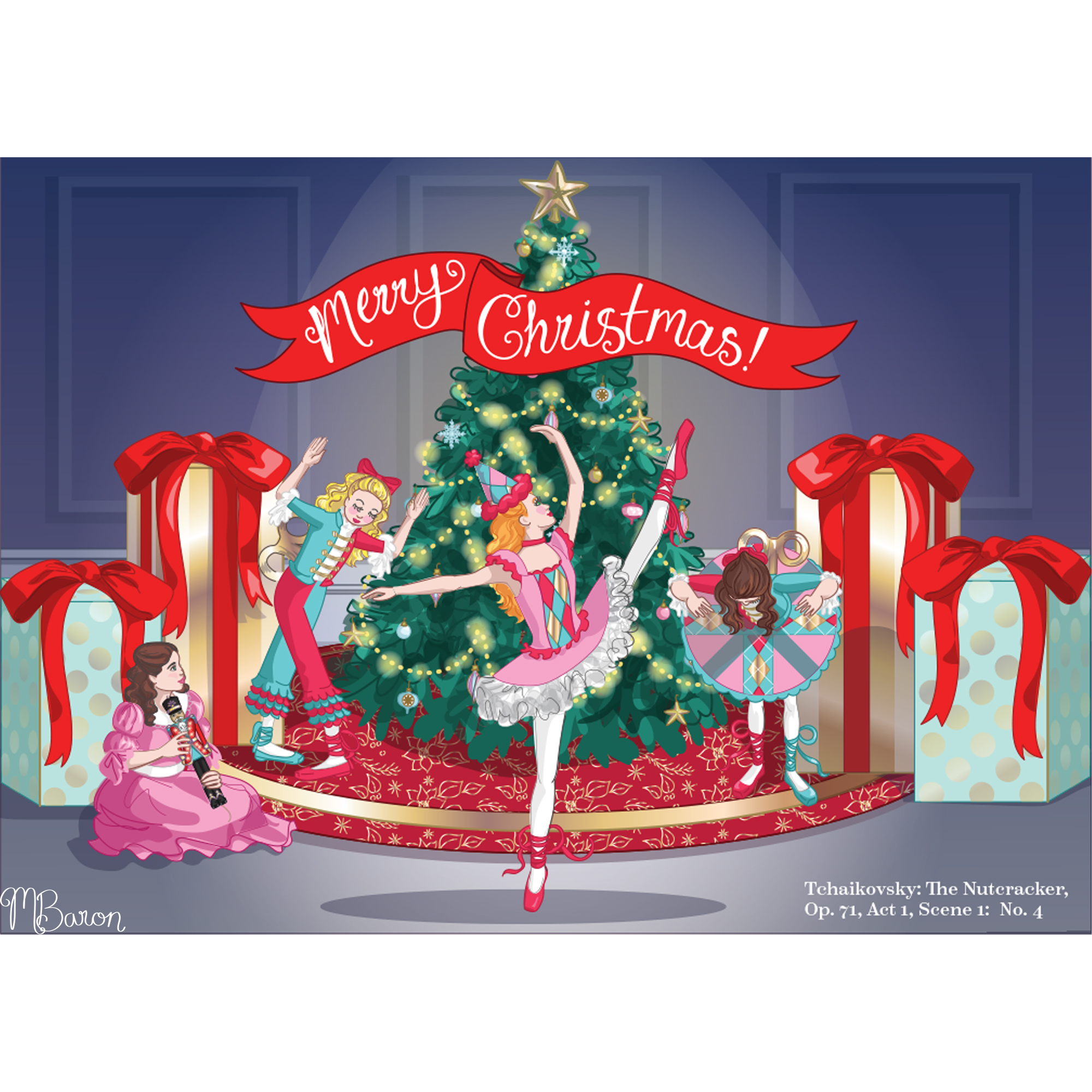 Nutcracker Themed Christmas Card